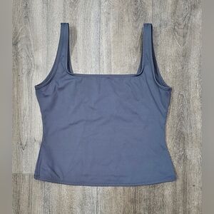 SKIMS Charcoal Gray Swim Tank Top-Size Medium